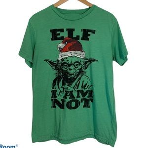 Star Wars Yoda “Elf I Am Not” X-Mas Tee Men’s Sz M